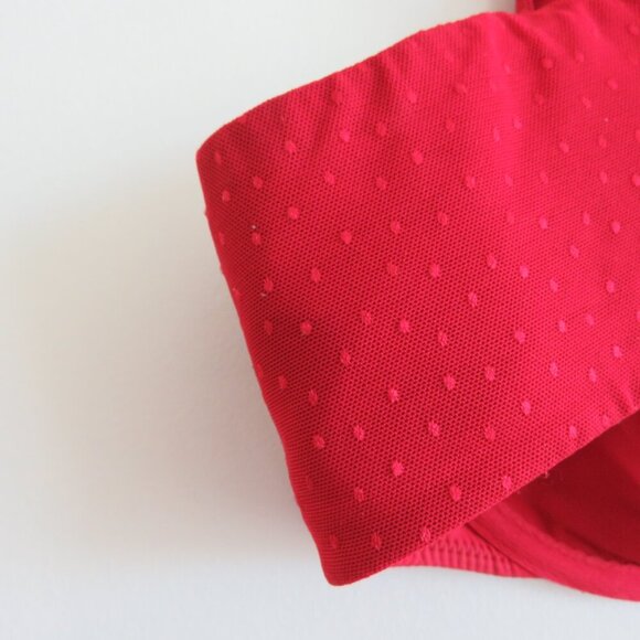 WACOAL Back Appeal Mesh Bra in Barbados Cherry Retro Pinup - Size 38C - Picture 12 of 13